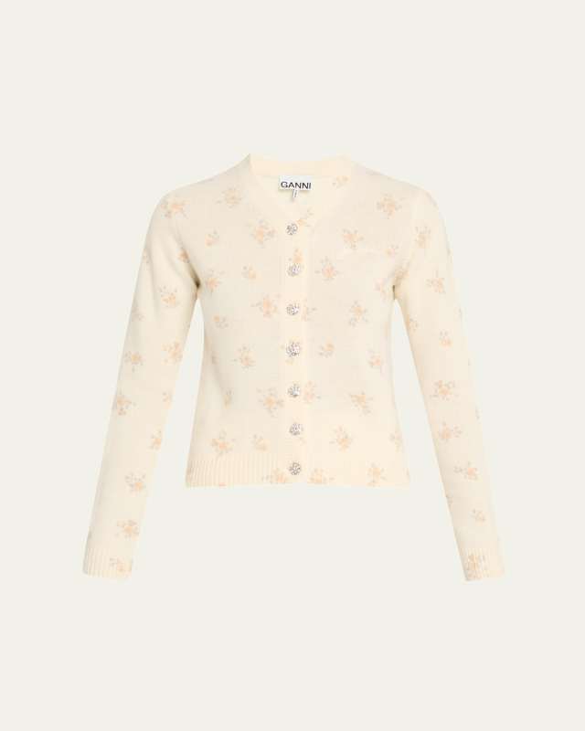 Floral Wool Cardigan